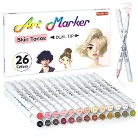 26 farver Hudfarve & Hårkunstmarkører