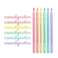 6 farver blød børste fluorescerende pensæt Art Color Highlighter