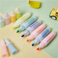 6 stk Mini Fyldepen Shape Highlighter